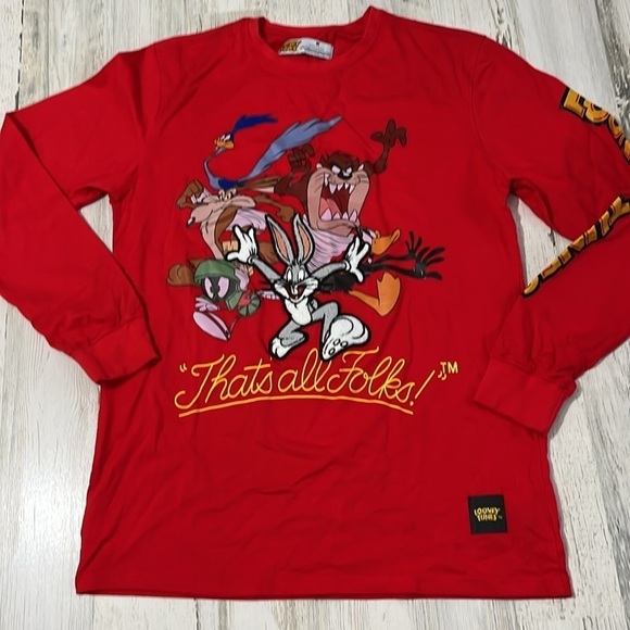 Freeze Max That’s All Folks Looney Tunes Long Sleeve Tee Size M - Picture 3 of 11
